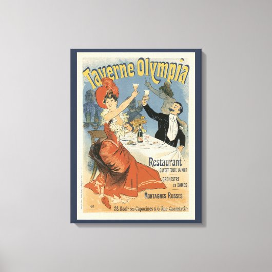  Art Nouveau, Taverne Olympia Restaurant Canvas Afdruk (Voorkant)