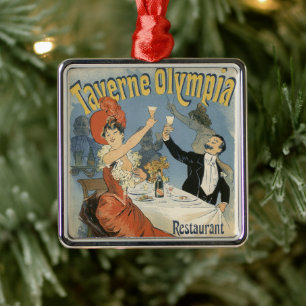 Art Nouveau, Taverne Olympia Restaurant Metalen Ornament