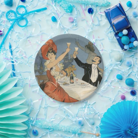  Art Nouveau, Taverne Olympia Restaurant Papieren Bordje (Feest)