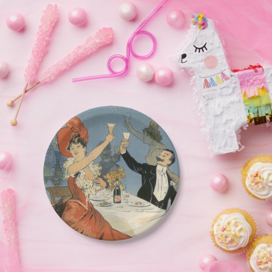  Art Nouveau, Taverne Olympia Restaurant Papieren Bordje (Feest)