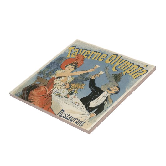  Art Nouveau, Taverne Olympia Restaurant Tegeltje (Zijkant)