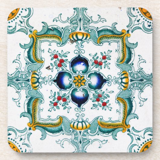  Art Nouveau Tegel Bier Onderzetter (Voorkant)