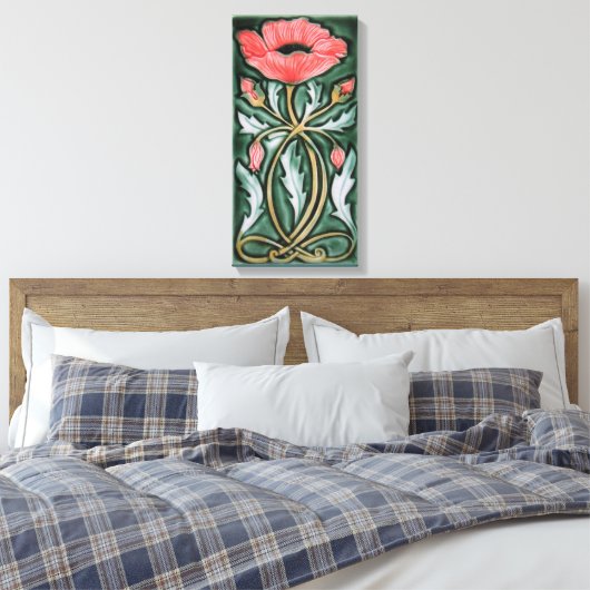 Art Nouveau Tegel Canvas Afdruk (Insitu (Slaapkamer))