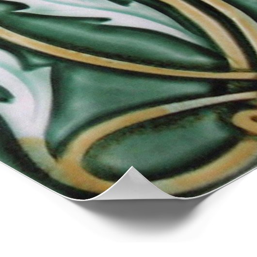 Art Nouveau Tegel Poster (Hoek)