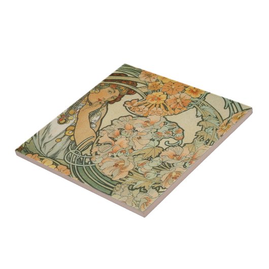 art nouveau tegeltje (Zijkant)