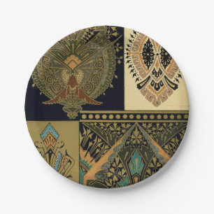 Art nouveau textielpatroon Christopher dresser Papieren Bordje