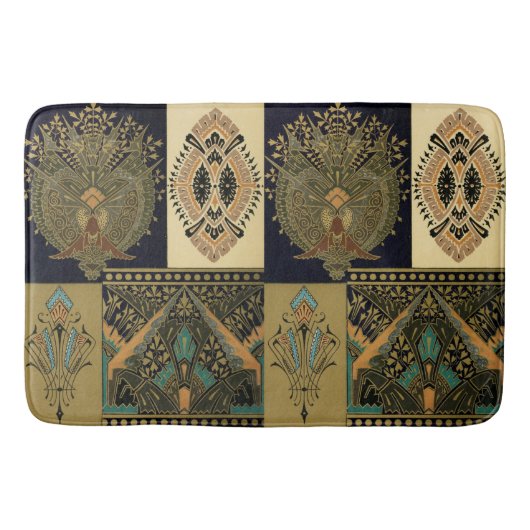Art nouveau textielpatroon Christopher dressoir Badmat (Voorkant)