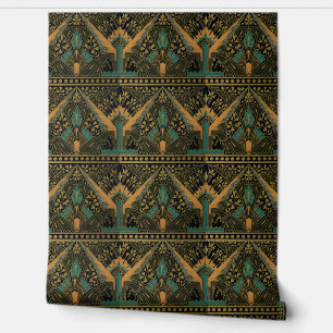 Art nouveau textielpatroon Christopher dressoir Behang