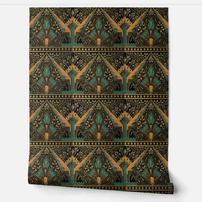 Art nouveau textielpatroon Christopher dressoir Behang (Afrollen)