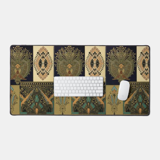 Art nouveau textielpatroon Christopher dressoir Bureaumat (Keyboard & Muis)