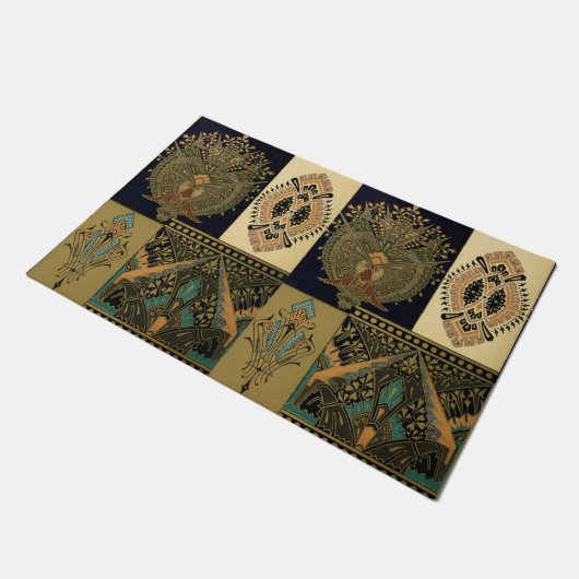 Art nouveau textielpatroon Christopher dressoir Deurmat (Schuin)