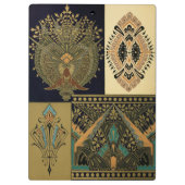 Art nouveau textielpatroon Christopher dressoir Klembord (Achterkant)