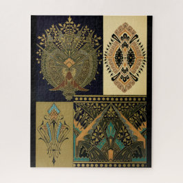 Art nouveau textielpatroon Christopher dressoir Legpuzzel