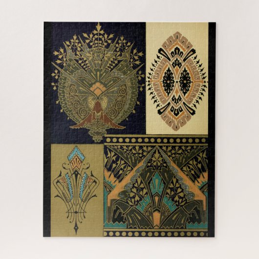 Art nouveau textielpatroon Christopher dressoir Legpuzzel (Verticaal)