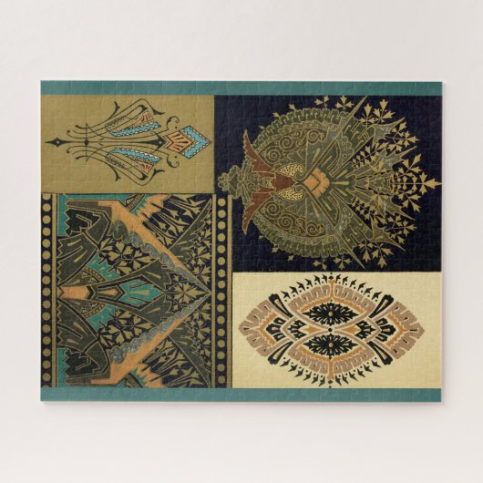 Art nouveau textielpatroon Christopher dressoir Legpuzzel (Horizontaal)