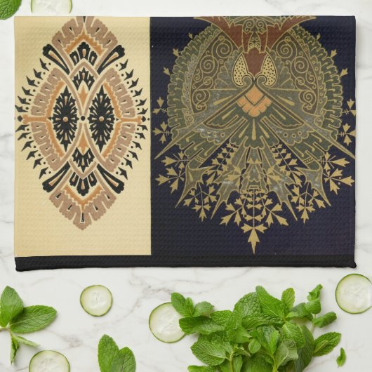 Art nouveau textielpatroon Christopher dressoir Theedoek (Gevouwen)