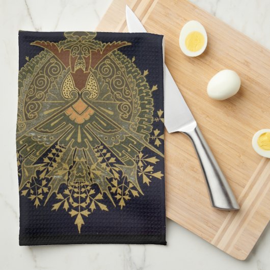 Art nouveau textielpatroon Christopher dressoir Theedoek (Quarter Fold)