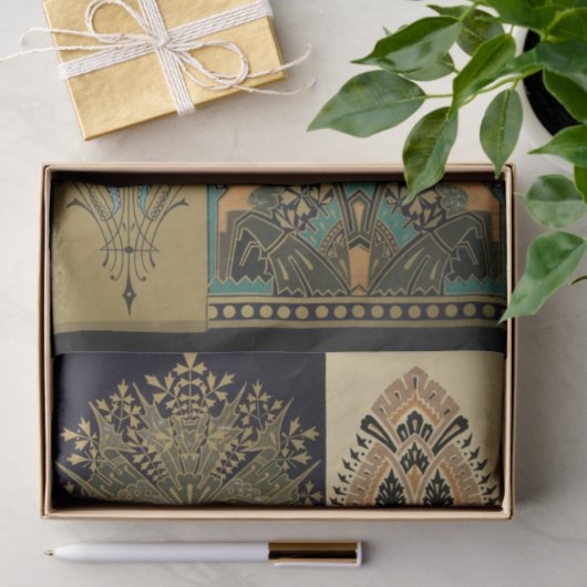 Art nouveau textielpatroon Christopher dressoir Tissuepapier (Geschenk)