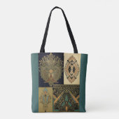 Art nouveau textielpatroon Christopher dressoir Tote Bag (Achterkant)
