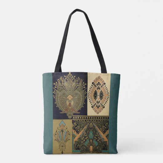 Art nouveau textielpatroon Christopher dressoir Tote Bag (Achterkant)
