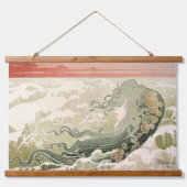 Art Nouveau The Wave van Henri Privat-Livemont Hangend Wandkleed (Voorkant)