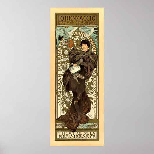  Art Nouveau-theater en Mucha Poster (Voorkant)