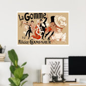 Art Nouveau Theater play ad La Gomme Poster (Thuiskantoor)