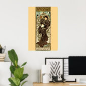 Art Nouveau-theateradvertentie uit vroeger tijden Poster (Thuiskantoor)