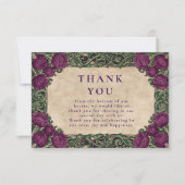 Art Nouveau Thistle Wedding Bedankkaart (Voorkant)