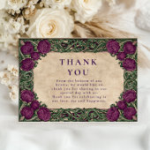 Art Nouveau Thistle Wedding Bedankkaart