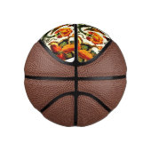  Art Nouveau Thistles Cicadas Patroon Basketbal (Rechts)