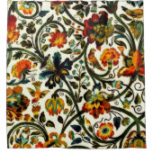 Art Nouveau Thistles Cicadas Patroon Douchegordijn (Voorkant)