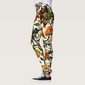  Art Nouveau Thistles Cicadas Patroon Leggings (Links)
