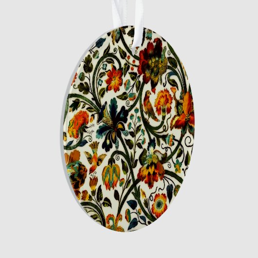  Art Nouveau Thistles Cicadas Patroon Ornament (voorkant)