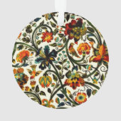  Art Nouveau Thistles Cicadas Patroon Ornament (achterkant)