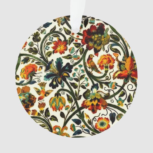  Art Nouveau Thistles Cicadas Patroon Ornament (voorkant)