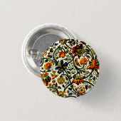 Art Nouveau Thistles Cicadas Patroon Ronde Button 3,2 Cm (Voorkant /achterkant)