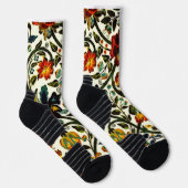  Art Nouveau Thistles Cicadas Patroon Sokken (Rechts)