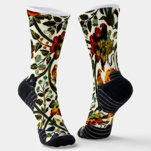 Art Nouveau Thistles Cicadas Patroon Sokken