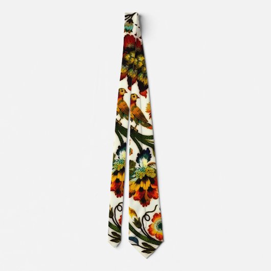  Art Nouveau Thistles Cicadas Patroon Stropdas (Achterkant)