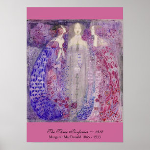 Art Nouveau Three Perfumes Margaret MacDonald 1912 Poster