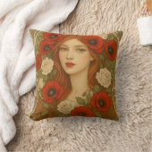 Art nouveau Throw Pillow Kussen (Deken)