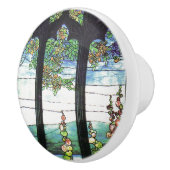 Art Nouveau Tiffany Glas in lood Garden Knob Keramische Knop (Rechts)