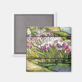 Art Nouveau Tiffany Glas in lood Natuur Magneet (Voorkant / Achterkant)