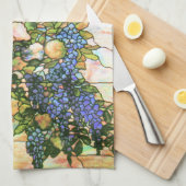 Art Nouveau Tiffany Glas in lood Natuur Theedoek (Quarter Fold)