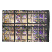 Art Nouveau Tiffany Stain Glass Floral Pillowcase Kussensloop (Achterkant)