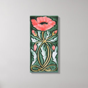 Art Nouveau Tile Canvas Afdruk