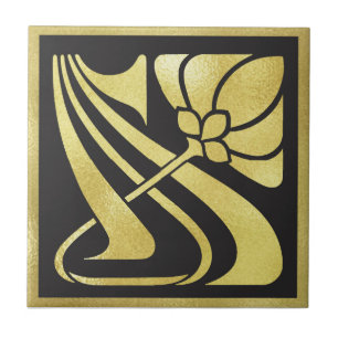 Art Nouveau Tile. Tegeltje