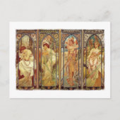 Art Nouveau Times of Day Briefkaart (Voorkant)