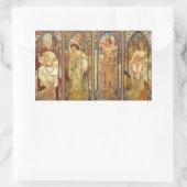 Art Nouveau Times of Day Rechthoekige Sticker (Tas)